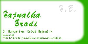hajnalka brodi business card